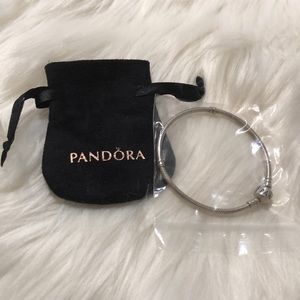 Pandora Charm Barrel Clasp bracelet 7.5”